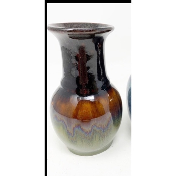 Native stoneware pottery vase artisan brown southwest swirled - Picture 2 of 8